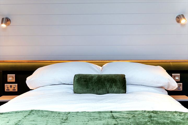 Bed detail with luxury linen