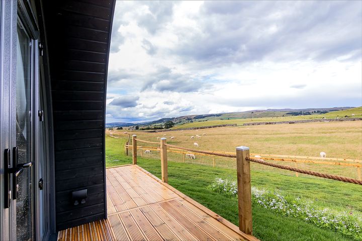 Private decking and hot tub area