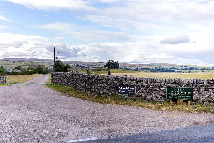 Country lane approaching the farm
